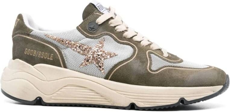 Golden Goose Olijfgroene Chunky Sole Sneakers Green Dames