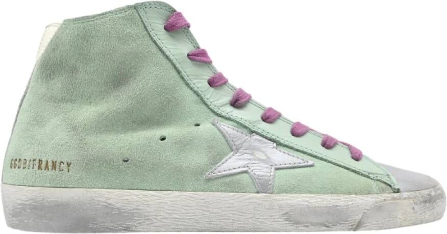 Golden Goose Paarse Francy Sneakers met Rits Green Dames