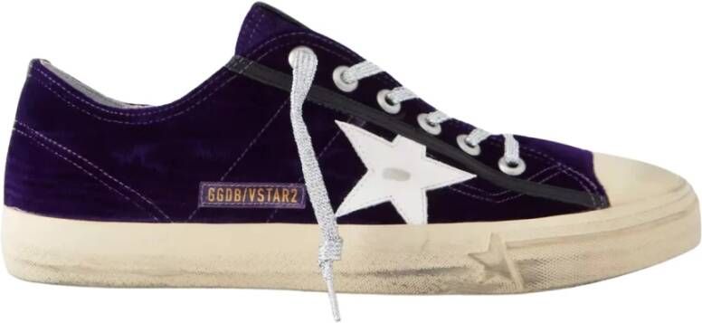 Golden Goose Paarse sneakers met witte ster Purple Heren