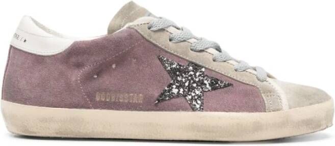 Golden Goose Paarse Ster Sneaker Grijs Purple Dames