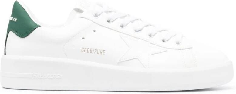 Golden Goose 10502 Wit Groen Pure Bio Based Upper en Star Matt Leren Hak Sneakers White Heren