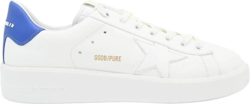 Golden Goose Purestar Leren Witte Bluette Sneakers White Heren