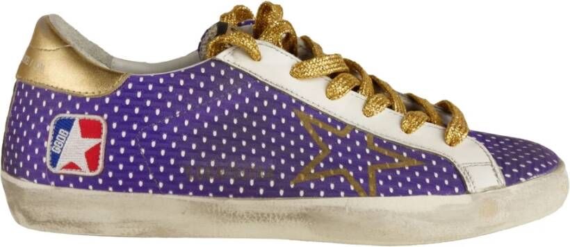 Golden Goose Purple Leather Sneaker Purple Dames