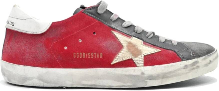 Golden Goose Rode Gouden Ster Superstar Sneakers Multicolor Heren