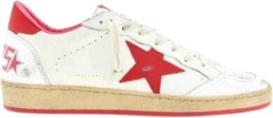 Golden Goose Rode Hiel BallStar Sneakers White Heren