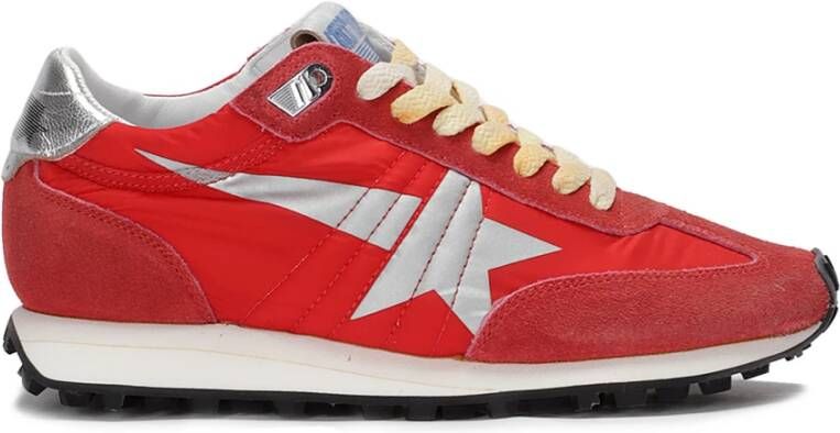 Golden Goose Rode Marathon Hardloopschoenen met Zilveren Ster Red Dames