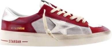 Golden Goose Rode Mesh en Leren Stardan Sneakers Red Heren