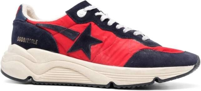 Golden Goose Rood Wit & Blauw Lage Sneakers Red Heren