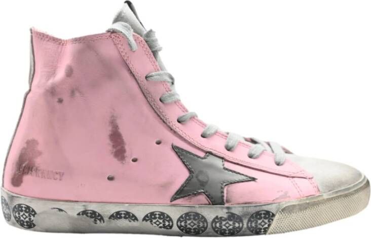 Golden Goose Rose Silver Star Sneakers Pink Dames