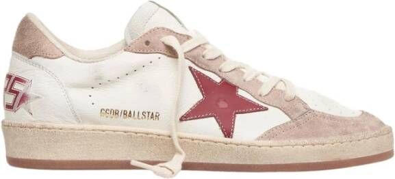 Golden Goose Leren sneakers met suède inzetstukken en geborduurd monogram Multicolor Dames