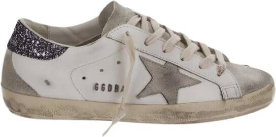 Golden Goose Leren lage sneakers met contrasterende hiel White Dames