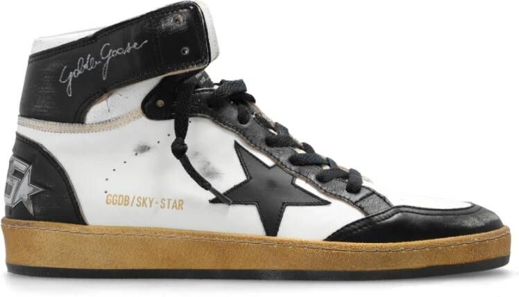 Golden Goose Hi-Top Sneakers van Gebruikt-Effekt Leer White Heren