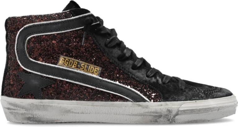 Golden Goose Glitter Sneakers met ronde neus Bruin Dames