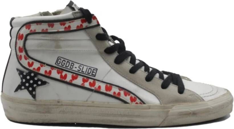 Golden Goose Slide Sneakers Wit Grijs Rood Multicolor Heren