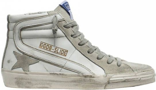 Golden Goose Slide Baskets in White Leather Wit Dames