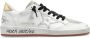 Golden Goose Zilveren Leren Sneakers Wit Zwart White Dames - Thumbnail 6