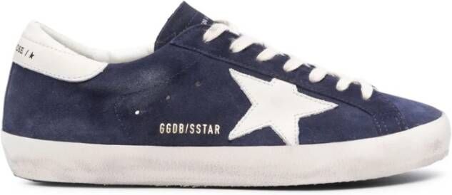 Golden Goose Heren Super Star Suede Sneaker Blauw Blue Heren