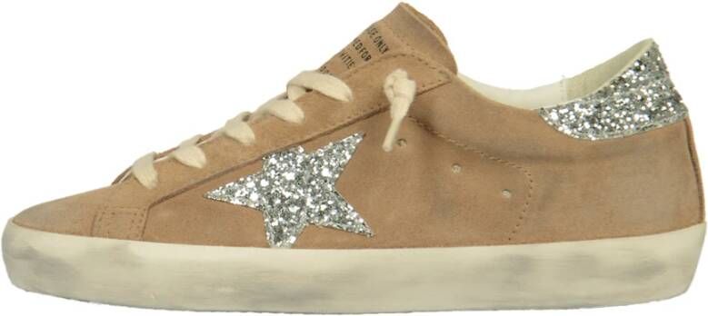 Golden Goose Super Star Classic Met List Sneakers Brown Dames