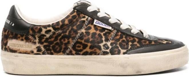 Golden Goose Sneakers met luipaardprint van leer Brown Dames