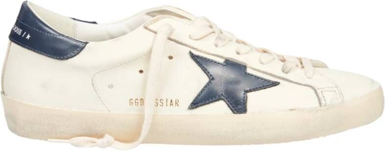 Golden Goose Beige Lace-Up Sneakers met Distressed Finish Beige Heren