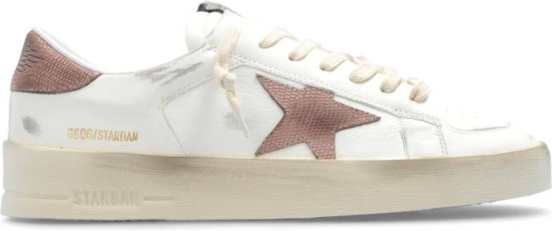 Golden Goose Roze Sneakers Distressed Design Logo Patch Pink Dames