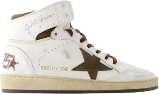 Golden Goose Sneakers van glad kalfsleer met ronde neus White Dames