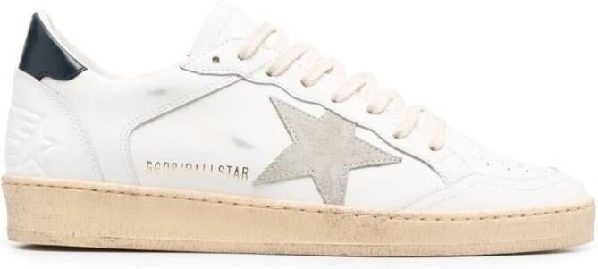 Golden Goose Wit IJs Nacht Blauwe Bio Based Suède Hak White Heren