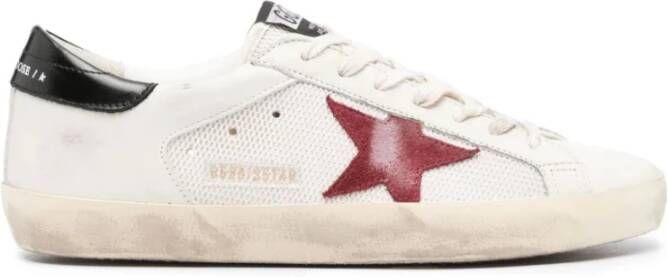 Golden Goose Super-Star Net en Leren Trainers Multicolor Heren