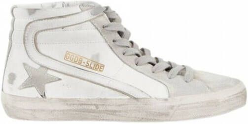 Golden Goose Slide Baskets in White Leather Wit Dames