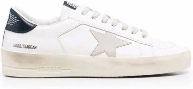 Golden Goose Verbeter je sneaker game met 10220 White Ice Black Stardan Leren Bovenwerk Suède Ster Glanzende Leren Hak Sneakers White Heren