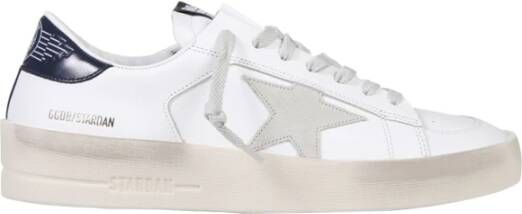 Golden Goose Verbeter je sneaker game met 10220 White Ice Black Stardan Leren Bovenwerk Suède Ster Glanzende Leren Hak Sneakers White Heren