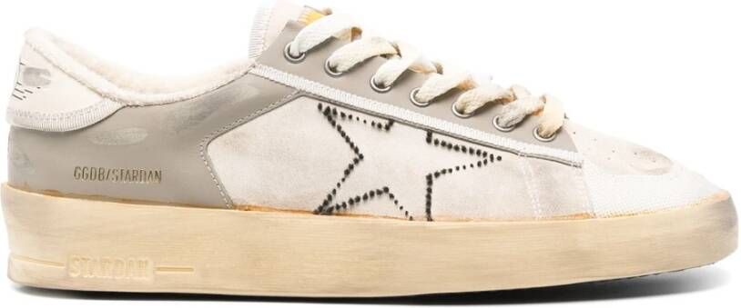 Golden Goose Stardan Sneakers met Geborduurde Ster Beige Heren