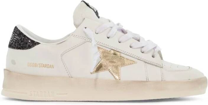 Golden Goose Stardan sneakers van verweerd leer met gelamineerde ster White Dames