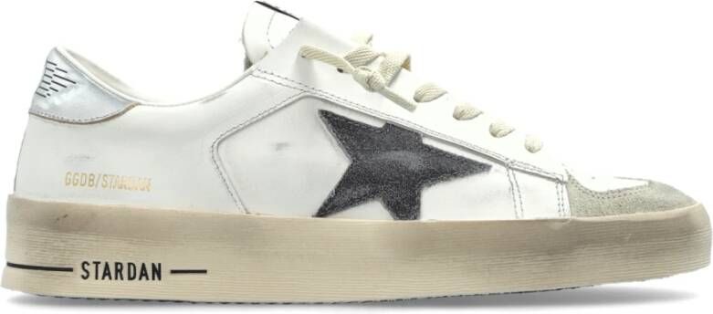 Golden Goose Witte leren sneakers met grijze ster White Heren