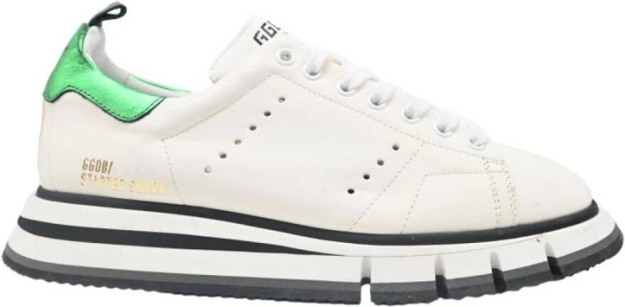 Golden Goose Starter Wit Groen Sneakers Authenticiteitskaart White Heren