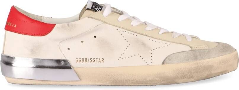 Golden Goose Ster Leren Sneakers met Suède Inzet White Heren