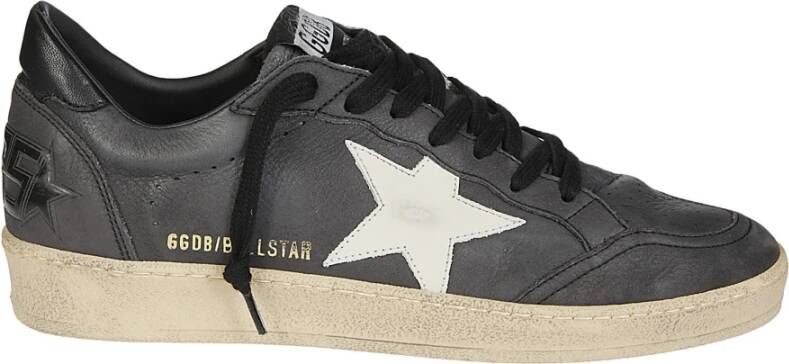 Golden Goose Stijlvolle leren sneakers met ster- en hielaccent Gray Heren