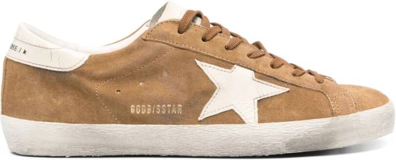 Golden Goose Gouden Ster Leren Sneakers Bruin Brown Heren