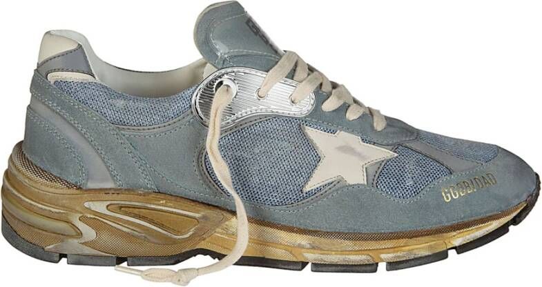 Golden Goose Stijlvolle Suede Hardloopschoenen Blue Heren