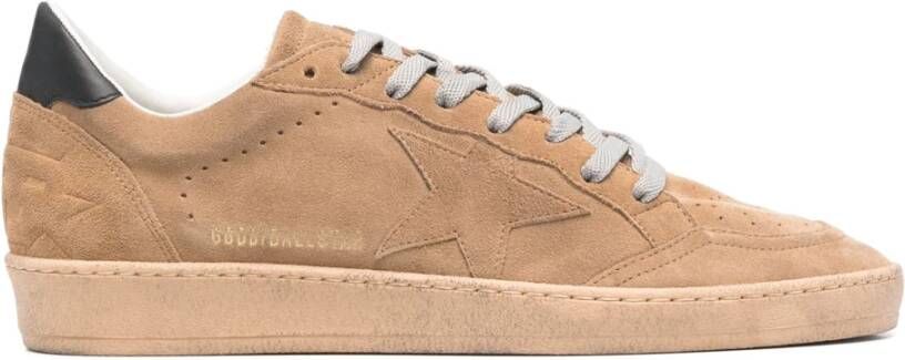 Golden Goose Suede Ballstar Sneakers met Leren Hiel Brown Heren