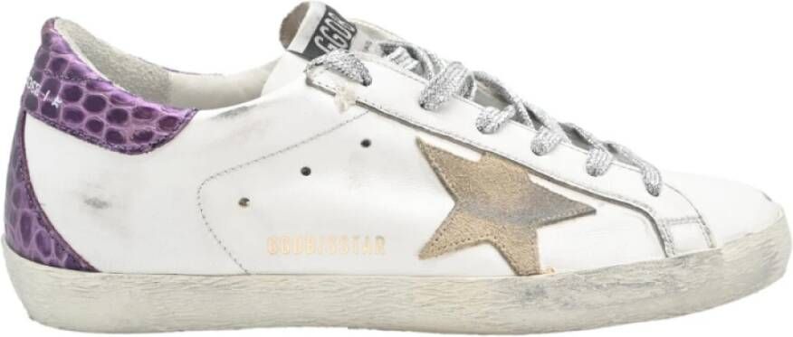 Golden Goose Suede Cocco Print Sneakers White Dames