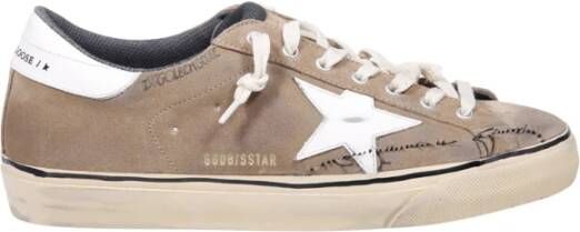 Golden Goose Suede Leren Ster Hiel Sneakers Brown Heren