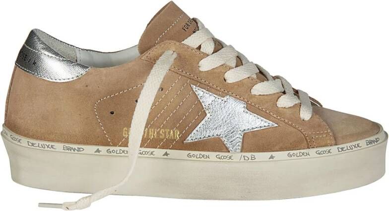 Golden Goose Suede Star Laminated Heel Sneakers Brown Dames