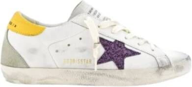 Golden Goose Super-Star Bio-Based Glitter Sneakers White Dames