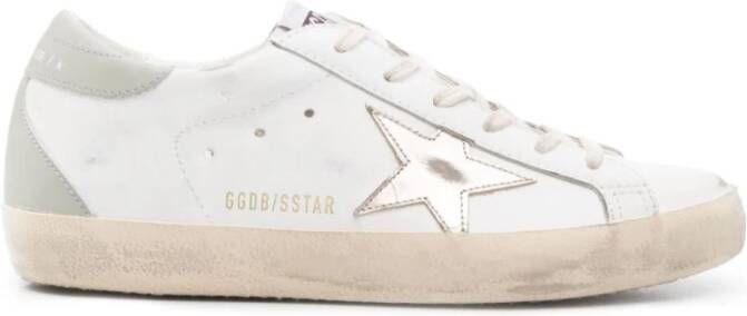 Golden Goose Low-Top Sneakers White Leather Super Star Sneakers in wit