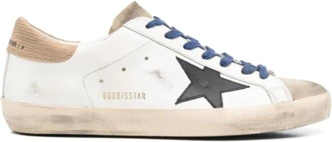 Golden Goose Super Star Leren Sneakers Wit Heren