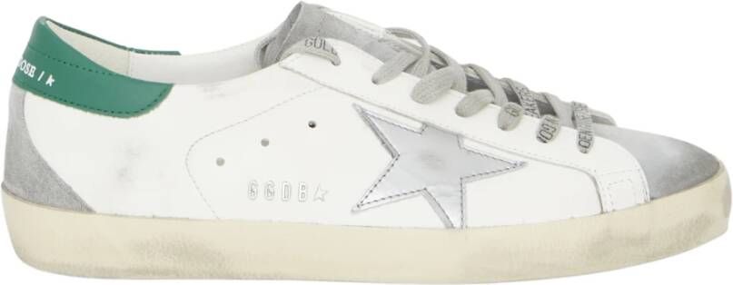 Golden Goose Lichtblauwe Lamsskin Jas met Witte Mouwen Wit