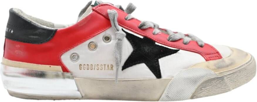 Golden Goose Super Star Nappa White Red Black Sneakers Multicolor Dames