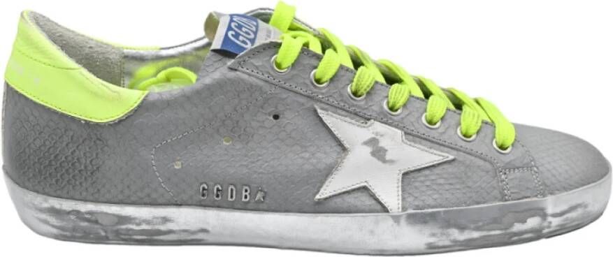 Golden Goose Super Star Silver White Fluo Sneakers Multicolor Heren