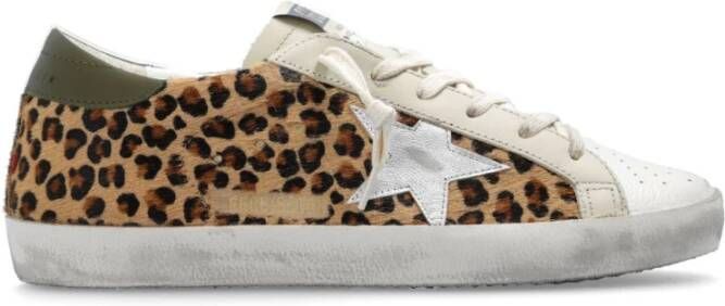 Golden Goose Luxe Leren Sneakers in Beige Bruin Zwart Multicolor Dames